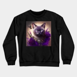 Warrior Burmese Cat Crewneck Sweatshirt